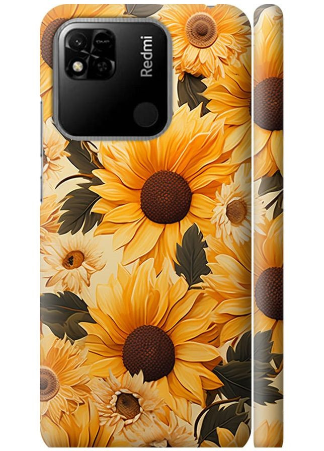3D пластиковый матовый чехол 'Подсолнухи 2' для Endorphone Xiaomi Redmi 10A (267238573)