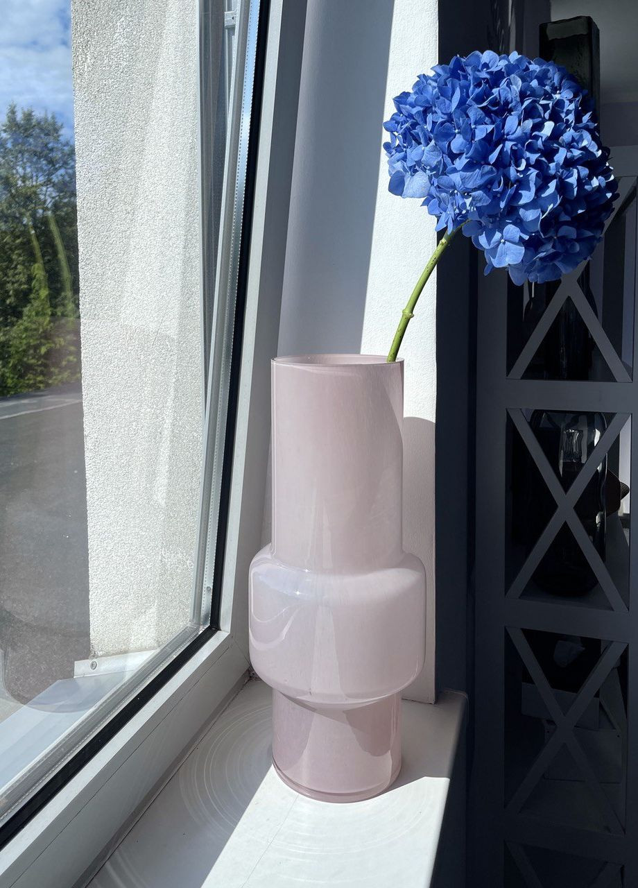 Ваза скляна Soul Michelle h-43,5 см., d-19 см., рожевий Soul free (264829254)