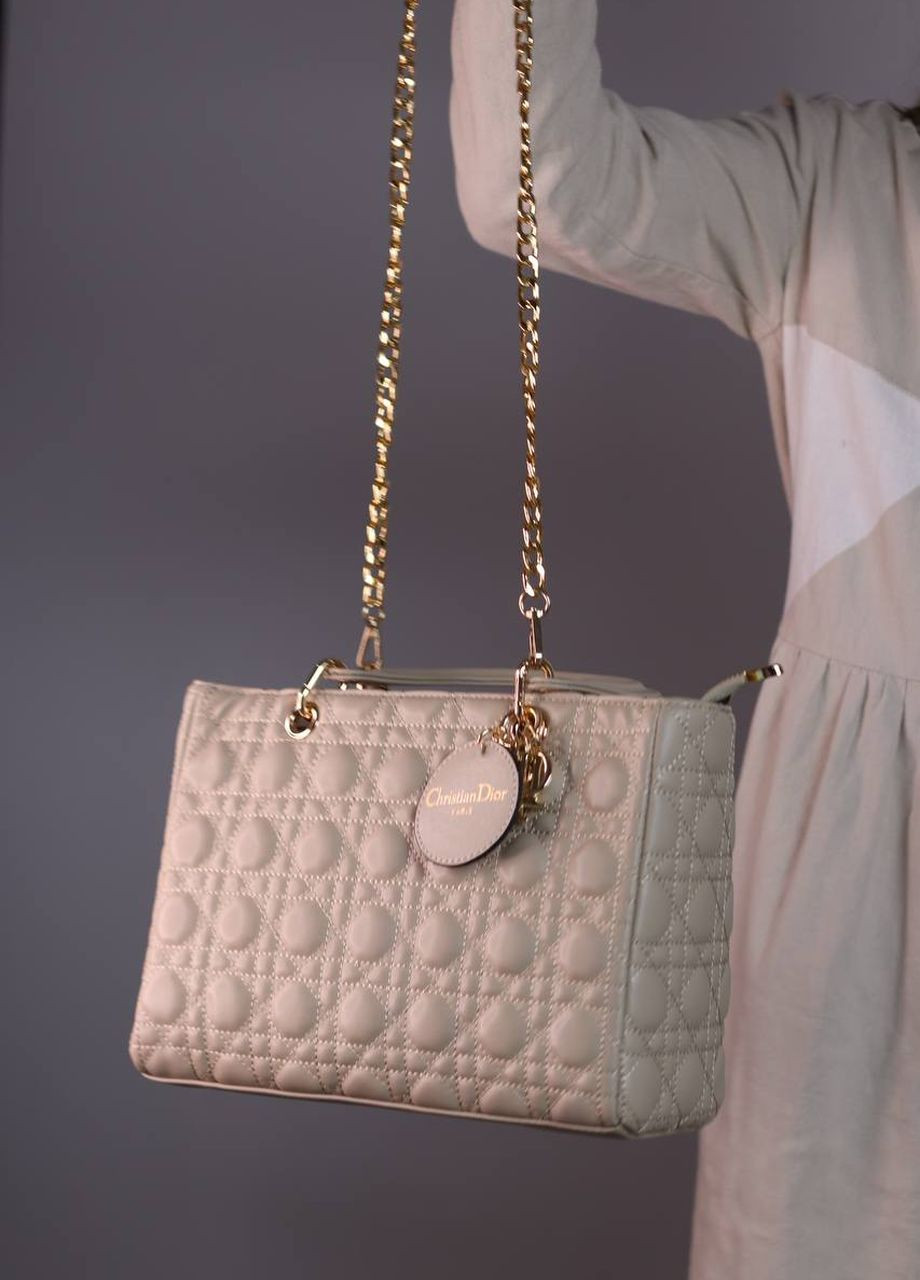Сумочка с лого Cristian Dior Lady beige Vakko (273747684)
