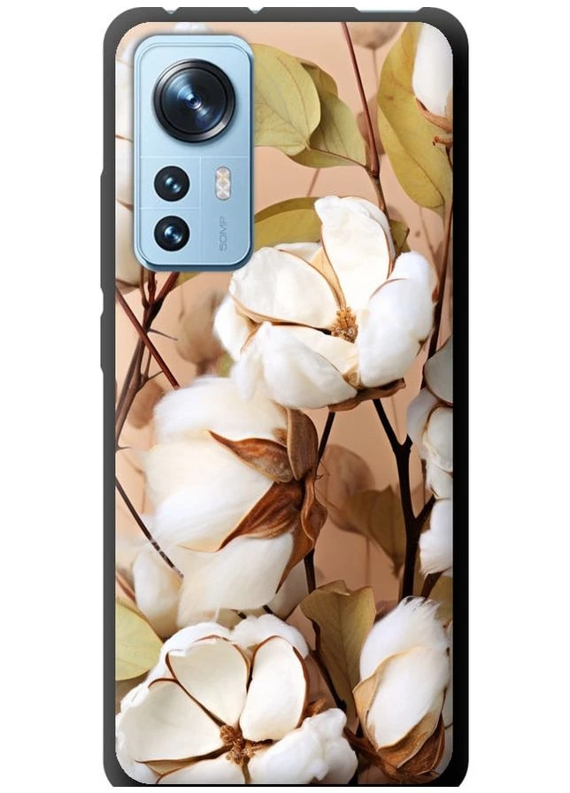 TPU черный чехол 'Хлопок' для Endorphone Xiaomi 12 (267318534)