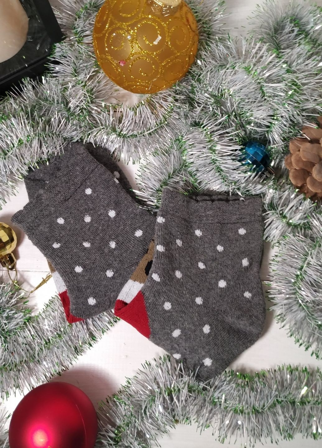 Жіночі шкарпетки Новорічний Друг Сірі ароматизовані No Brand (256566150)