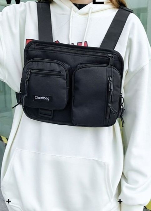 Нагрудна сумка 6013 CHESTBAG бронежилет чорна No Brand (276386910)