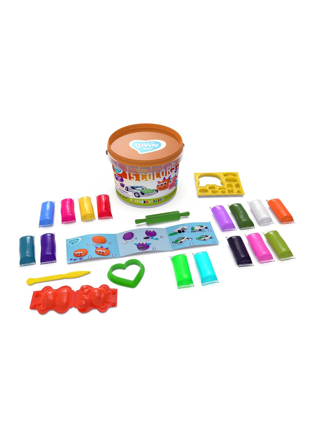 Набор для лепки с воздушным пластилином "Компания монстров" цвет разноцветный ЦБ-00198930 LOVIN'DO (259466027)