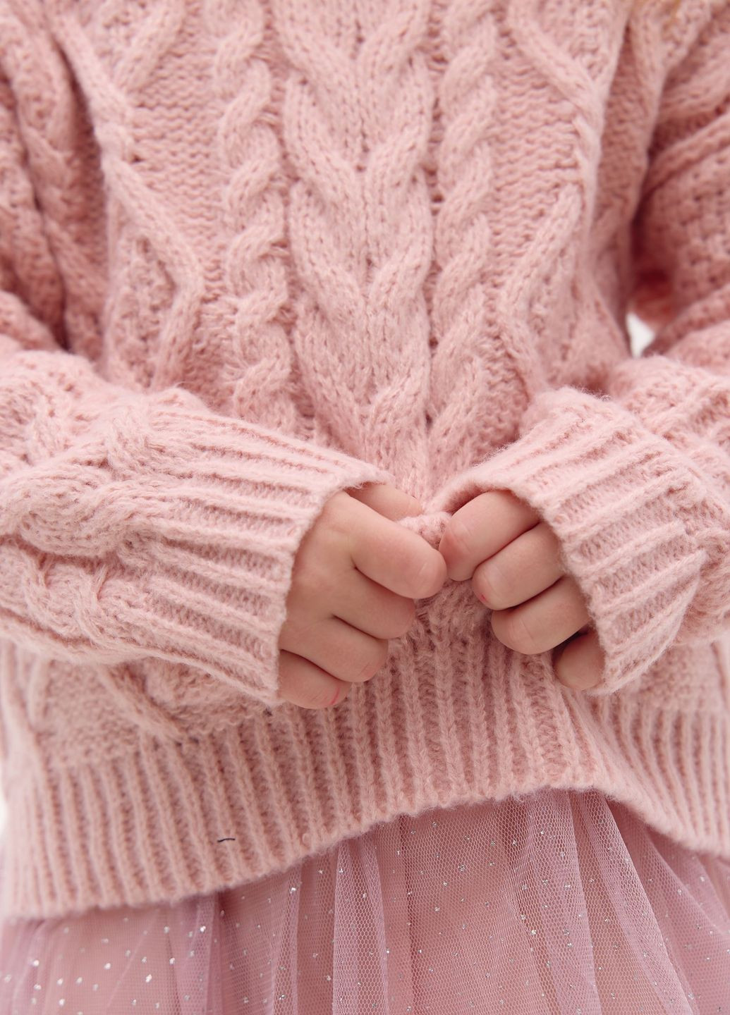 Рожевий демісезонний светр пуловер Yumster