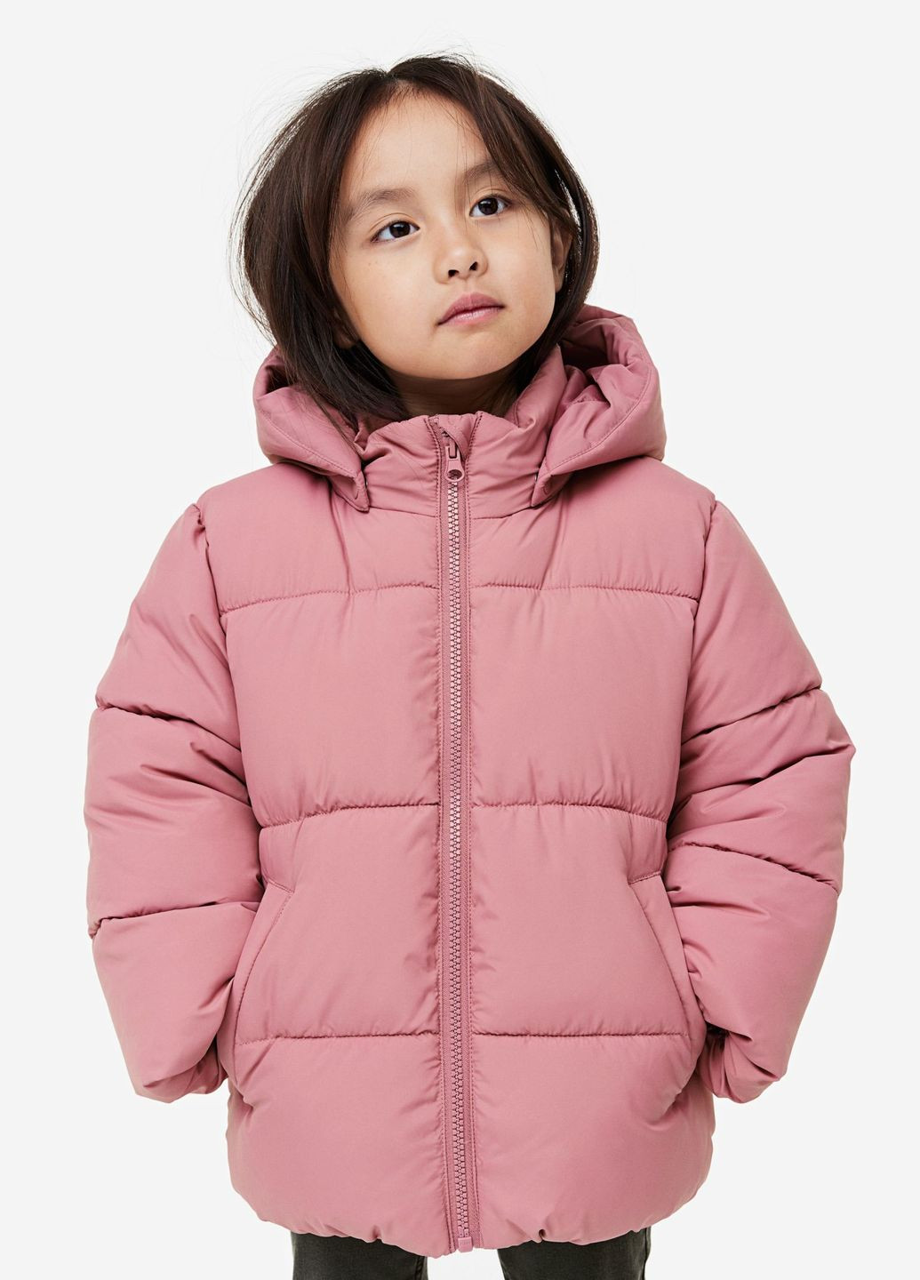 Розовая зимняя куртка H&M