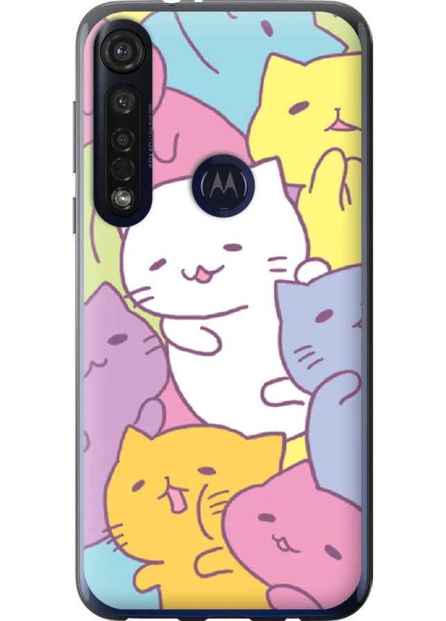 Силиконовый чехол 'Котики' для Endorphone Motorola G8 Plus (259159228)