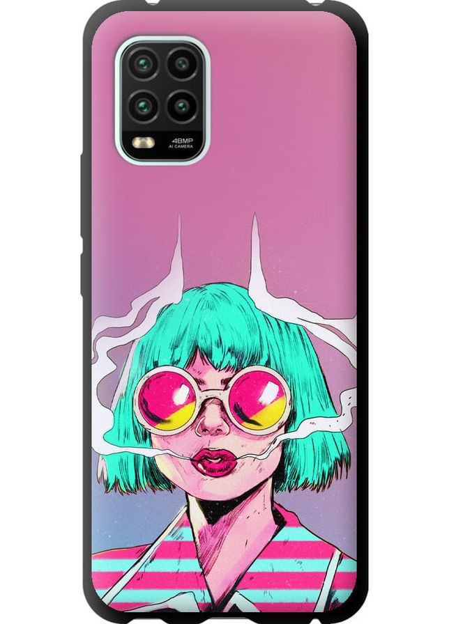 TPU чорний чохол 'Поп арт дівчина' для Endorphone Xiaomi Mi 10 Lite (276193696)