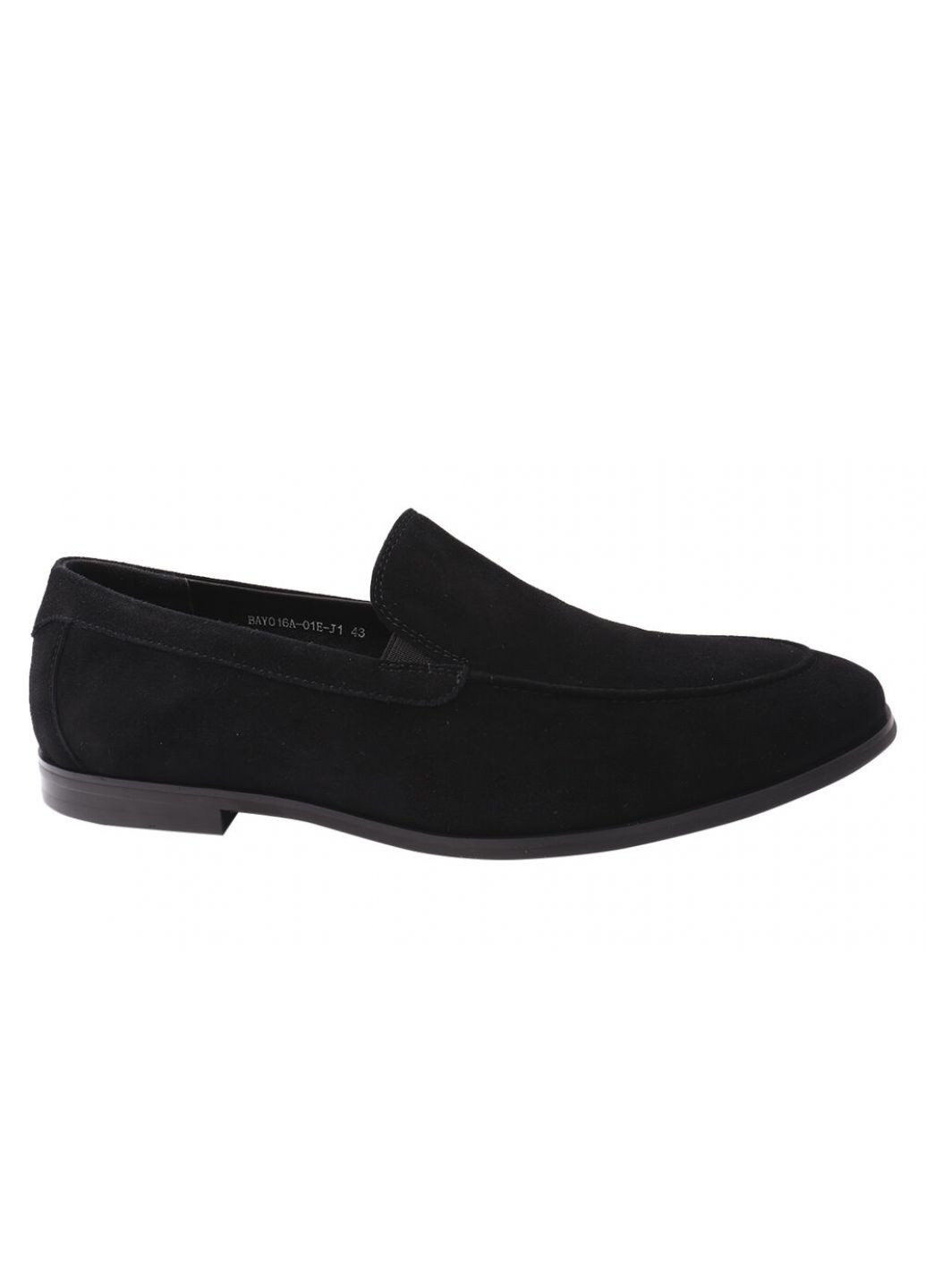 Черные туфли мужские из натуральной кожы,на низком ходу,черные, Basconi
