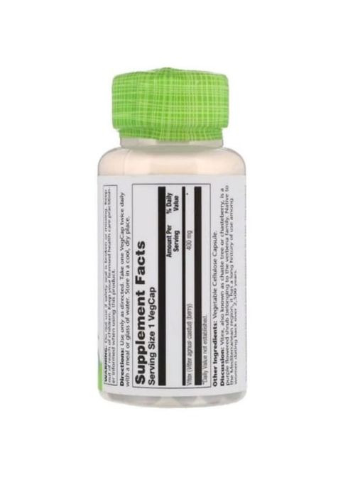 Vitex 400 mg 100 Veg Caps SOR-01645 Solaray (268124187)