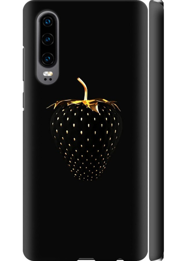 3D пластиковый матовый чехол 'Черная клубника' для Endorphone Huawei P30 (257903398)