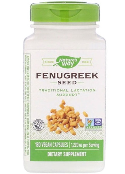 Fenugreek Seed 610 mg 180 Veg Caps NWY-14610 Nature's Way (258498948)