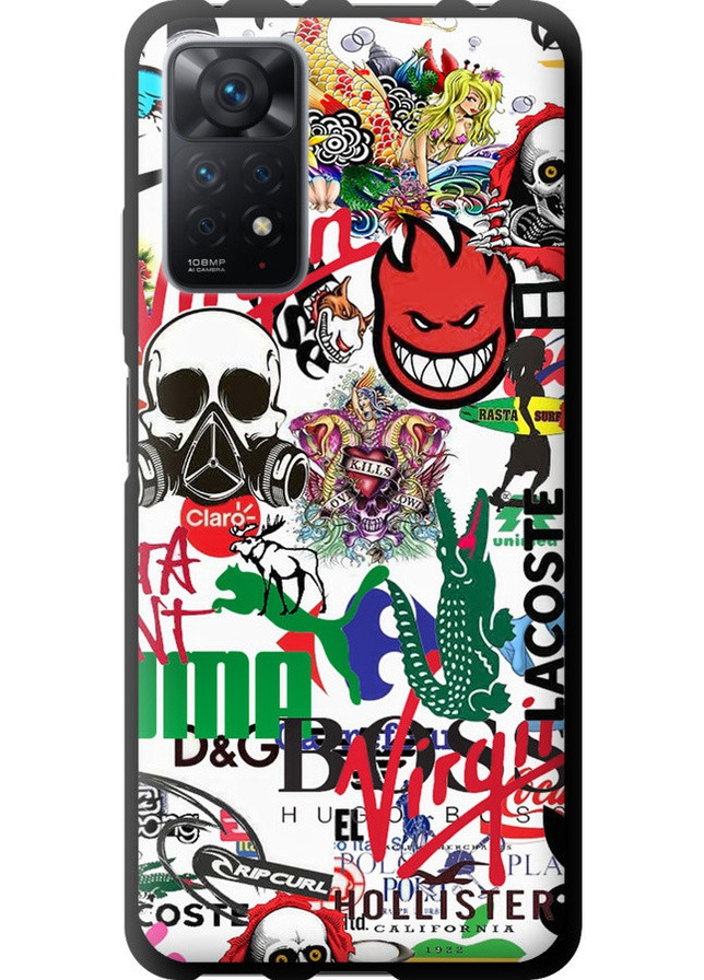 TPU чехол 'Many different logos' для Endorphone Xiaomi Redmi Note 11 Pro (257878817)