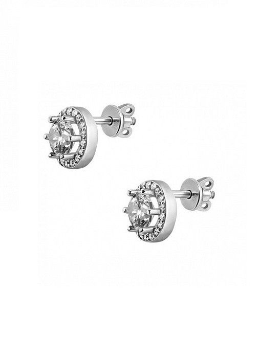 Сережки срібні з камінням цвяшки вставка фіаніт 925 проба UMAX (258492507)