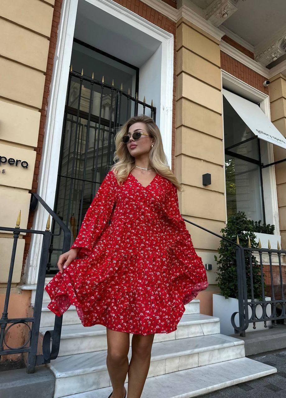 Красное повседневный платье Украина
