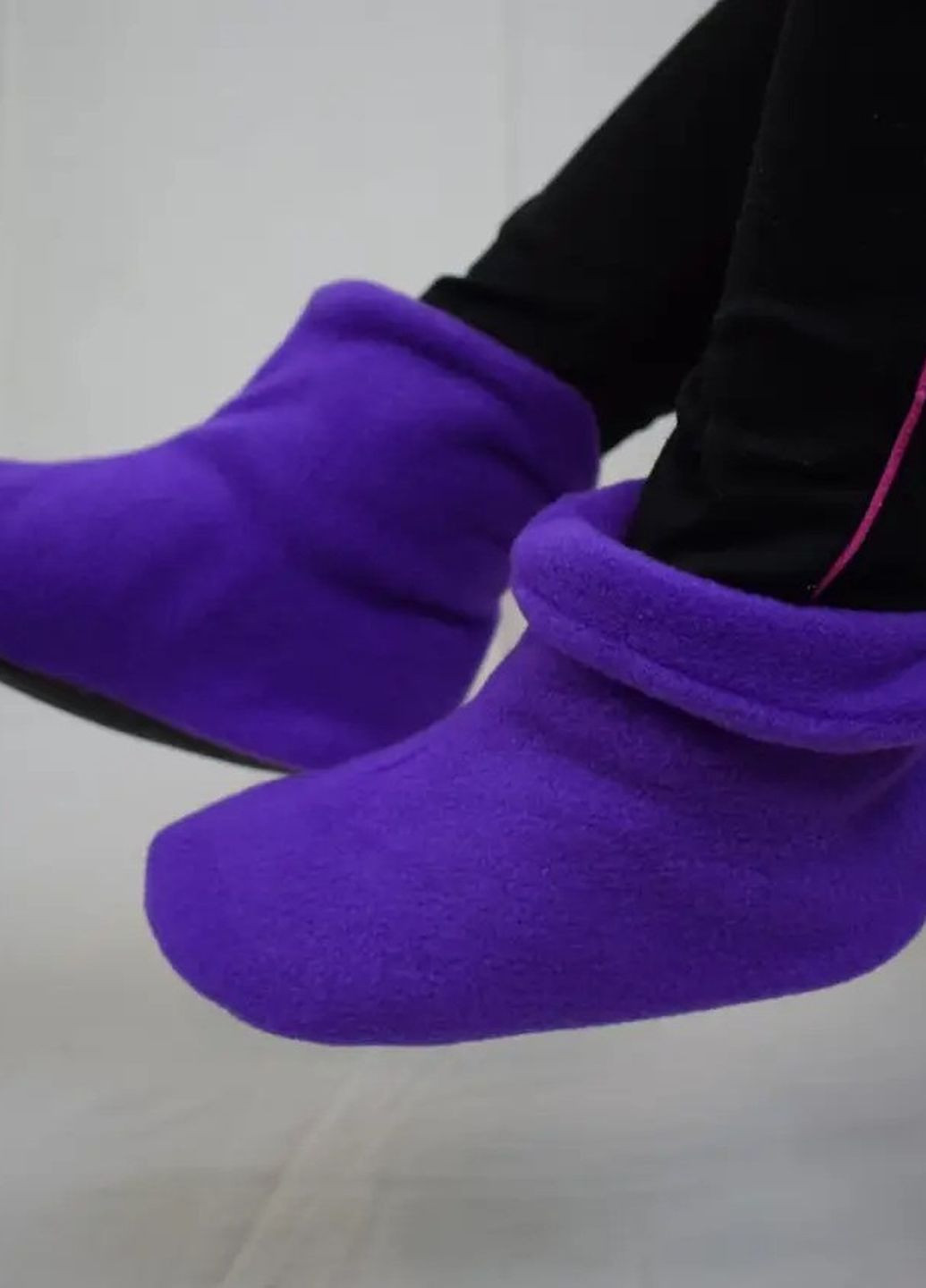 Фиолетовые флисовые сапожки для разогрева для танцев и гимнастики фиолетовые 1145825 No Brand