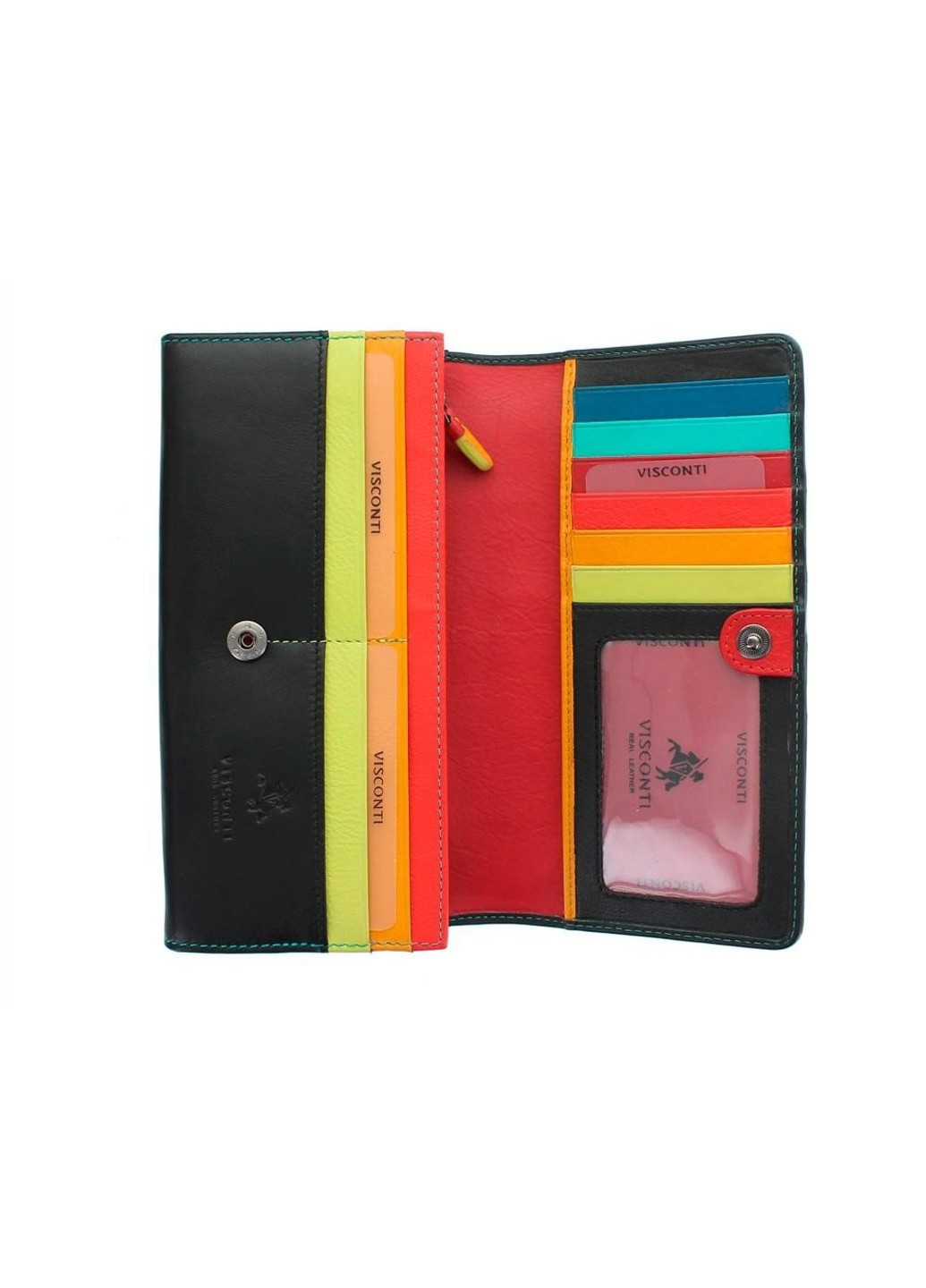 Женский кожаный кошелек str4 blk m с защитой RFID Visconti (262086599)