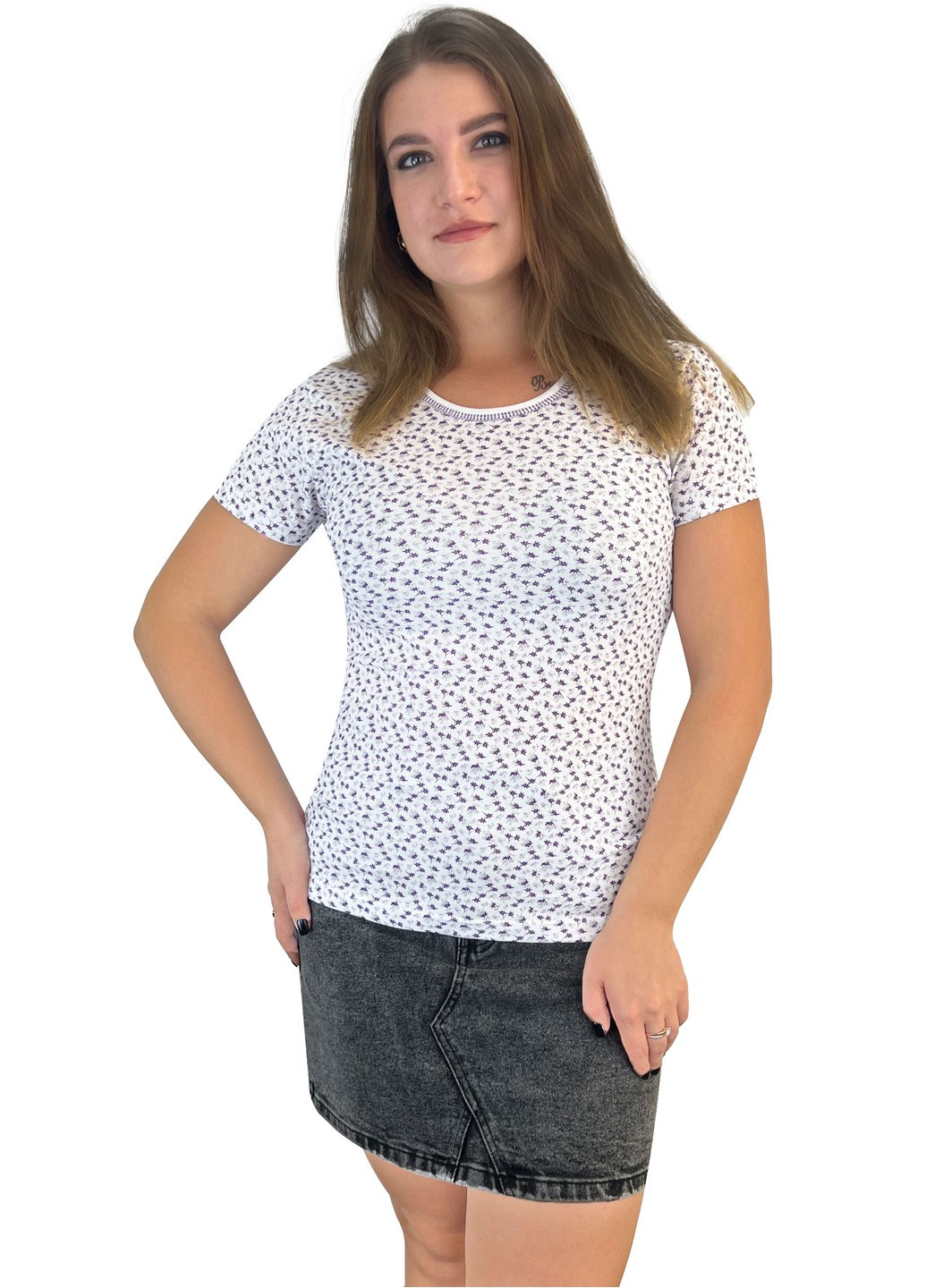 Фіолетова всесезон футболка жіноча кулір Жемчужина стилей 1392
