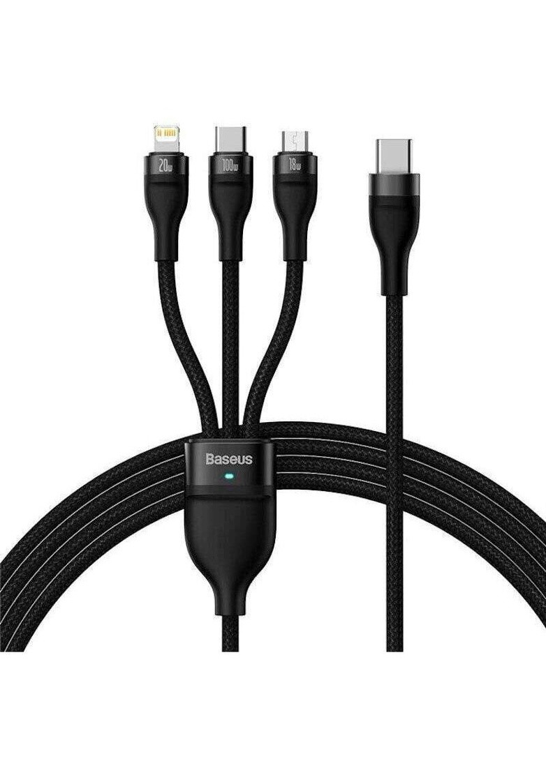 Дата кабель Flash Series 2 USB to MicroUSB-Lightning-Type-C 100W (1.2m) (CASS03000) Baseus (259181141)