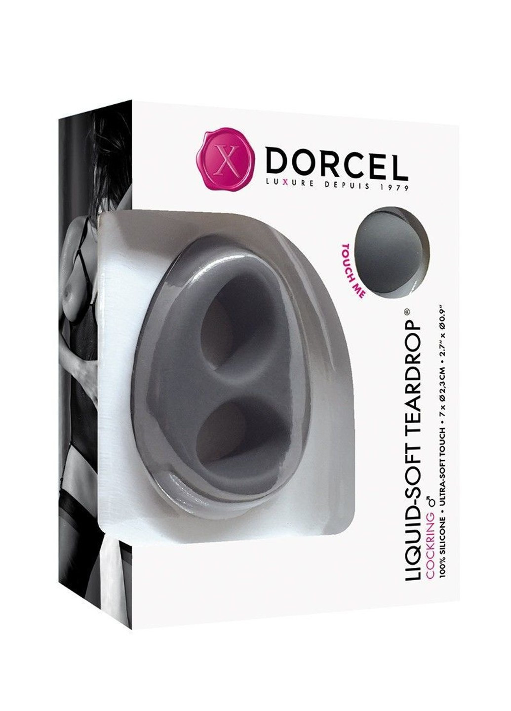 Эрекционное кольцо Liquid-Soft Teardrop для члена и мошонки, soft-touch силикон Dorcel (276388777)
