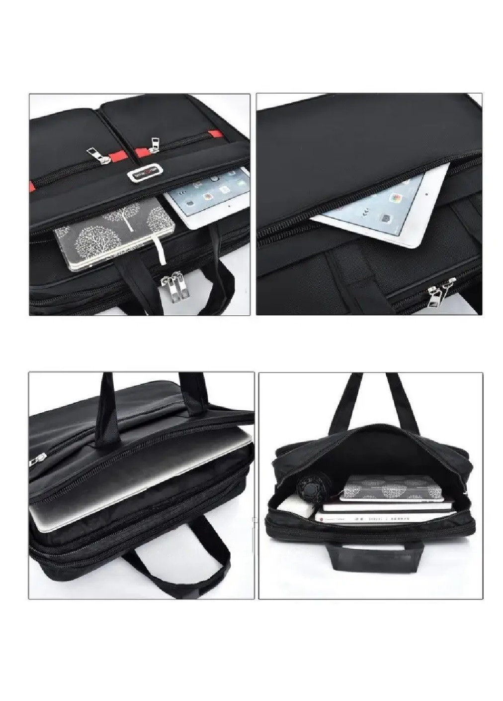 Конференц сумка портфель для документов ноутбука 40х30х12 см (473918-Prob) Черная Unbranded (256846923)