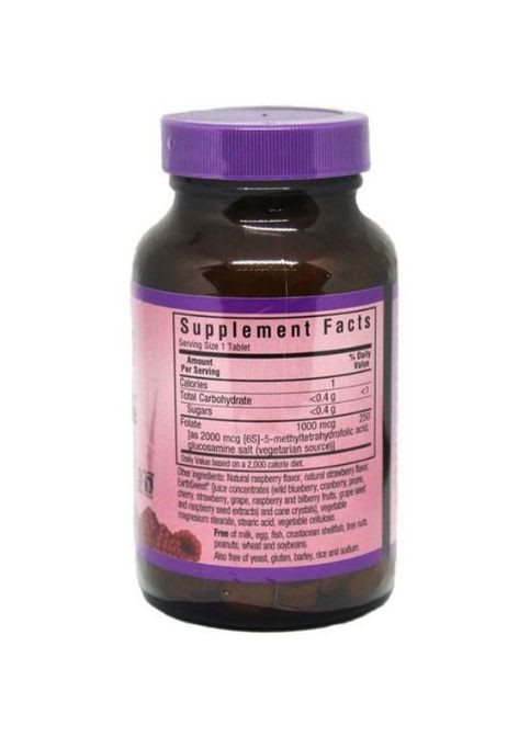 Earth Sweet Chewables Methyfolate 1000 mcg 90 Chewable Tabs Natural Raspberry Flavor BLB0455 Bluebonnet Nutrition (264295733)