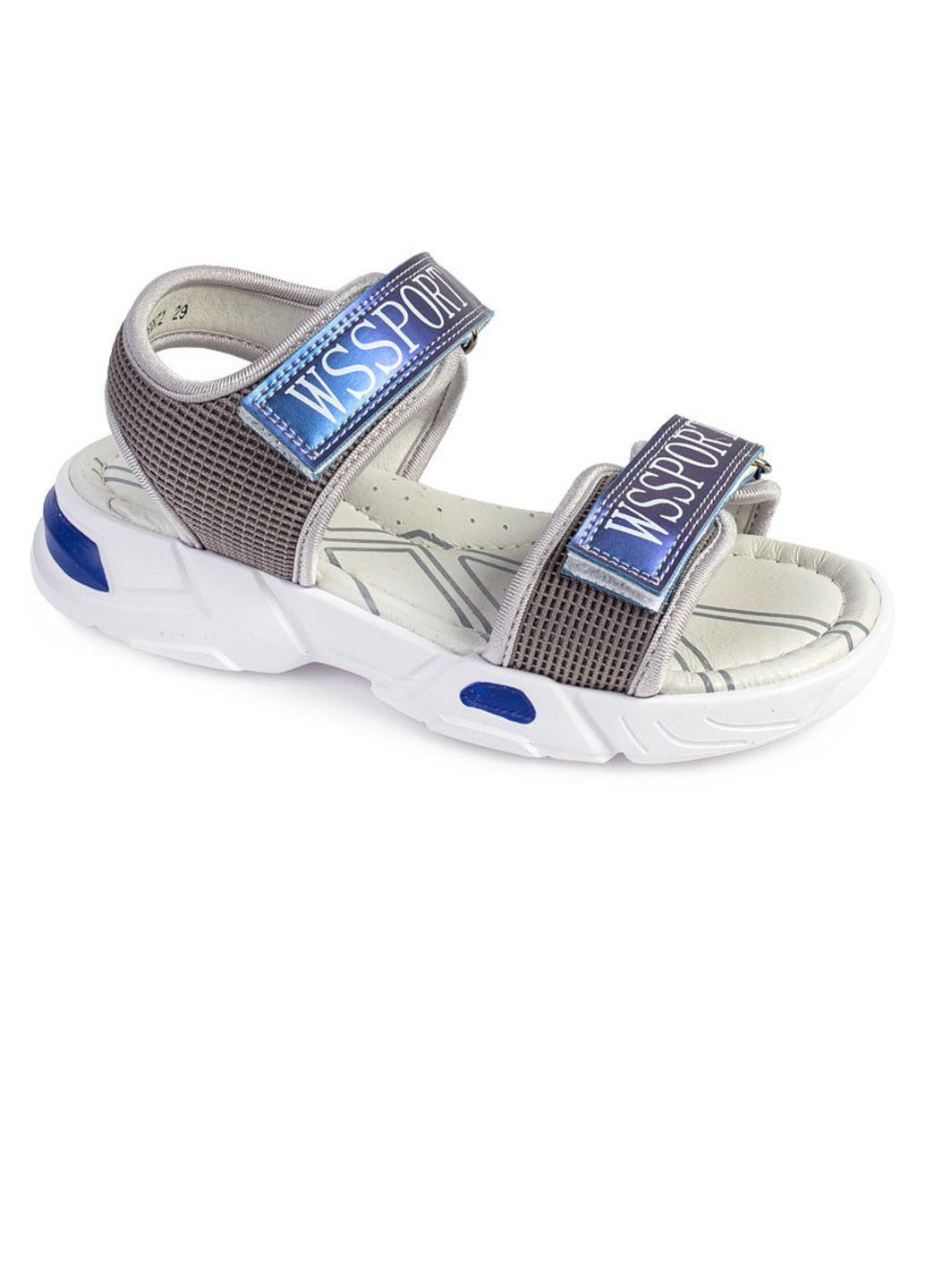 Серые повседневные сандалии подростковые для мальчиков бренда 7300070_(1) Weestep на липучке