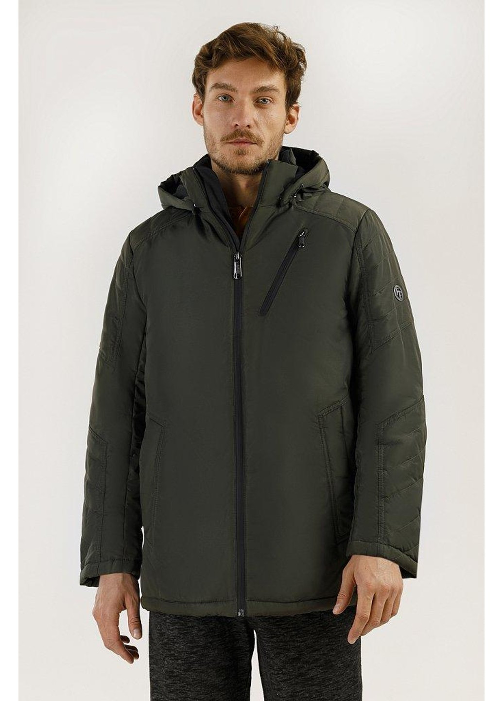 Зеленая демисезонная куртка a19-21004-905 Finn Flare