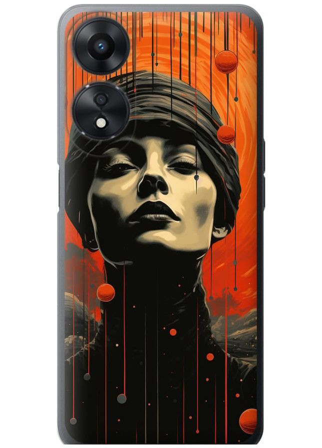 Силиконовый чехол 'Абстрактный портрет v2' для Endorphone Oppo A78 5G (266052223)