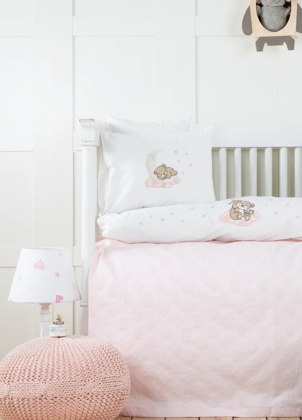 Детский набор в кроватку для младенцев - Bear Star pembe (5 предметов) Karaca Home (259033268)