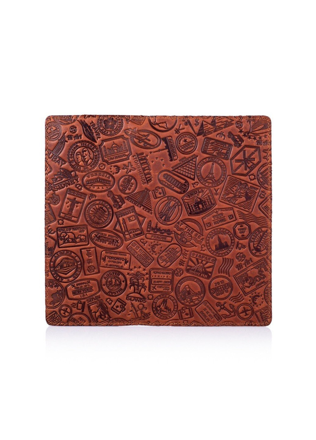 Кожаное портмоне WP-02 Let's Go Travel коньячная Коньячный Hi Art (268738492)