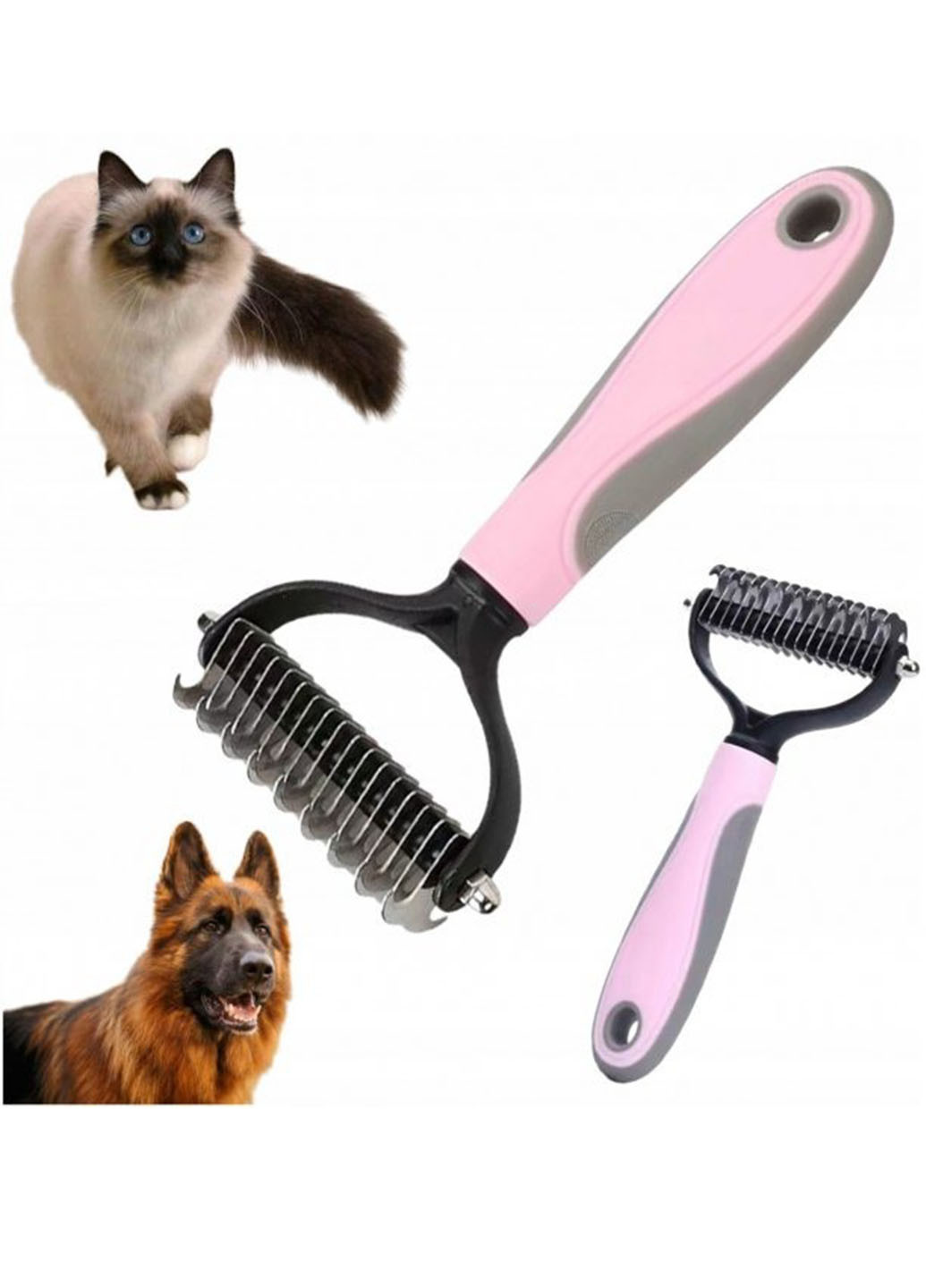 Двостороння щітка - гребінець для тварин Pet Knot Comb для вичісування шерсті котів та собак колтуноріз Good Idea (272149204)