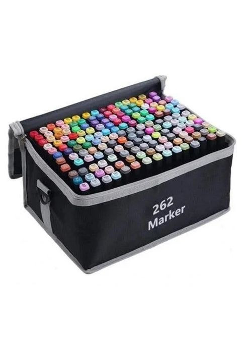 Набор скетч маркеров для рисования 262 шт в сумке двусторонние профессиональные спиртовые No Brand (276255291)