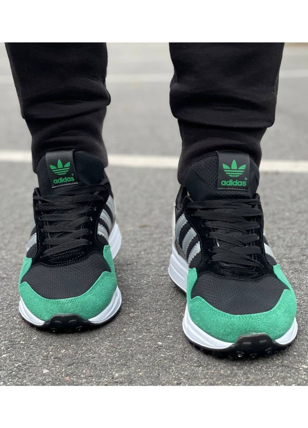 Зеленые демисезонные мужские кроссовки No Brand