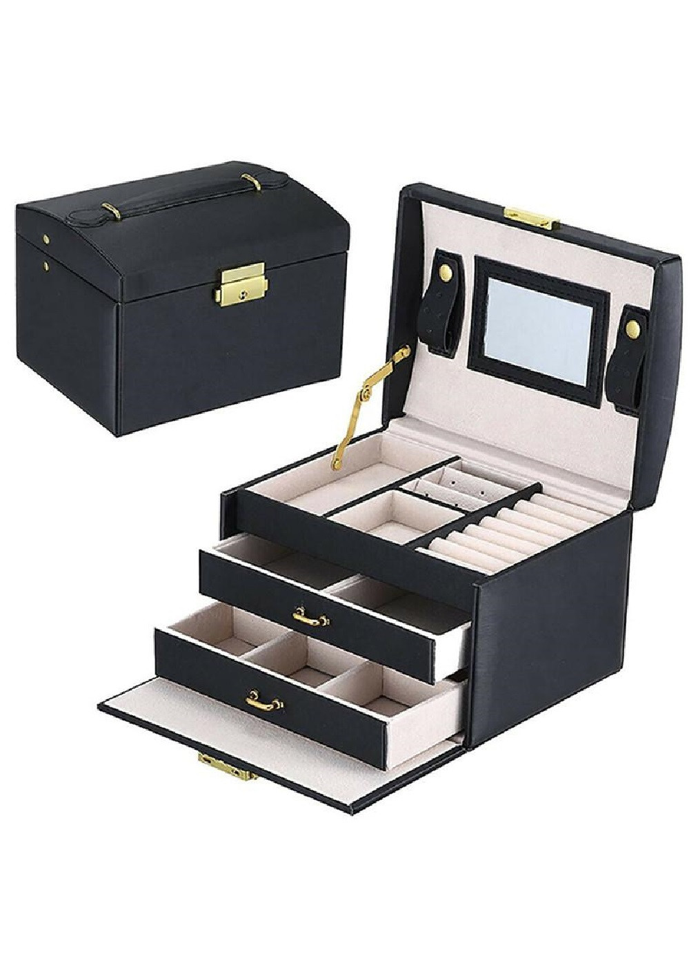 Шкатулка сундук органайзер коробка футляр для хранения украшений бижутерии 18х14х12.5 см (474648-Prob) Зеленая Unbranded (259203895)