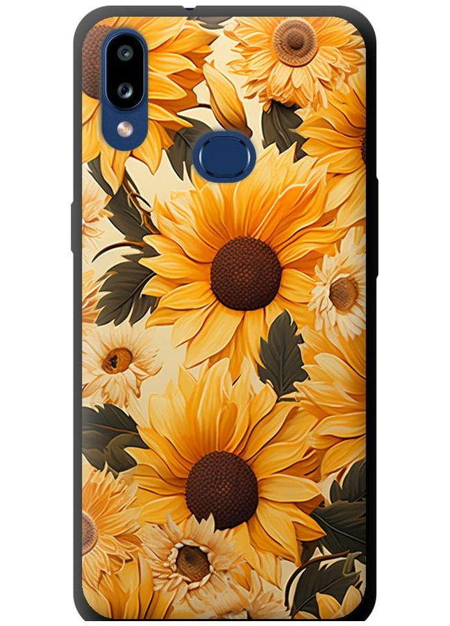 TPU черный чехол 'Подсолнухи 2' для Endorphone Samsung Galaxy A10s A107F (267234153)