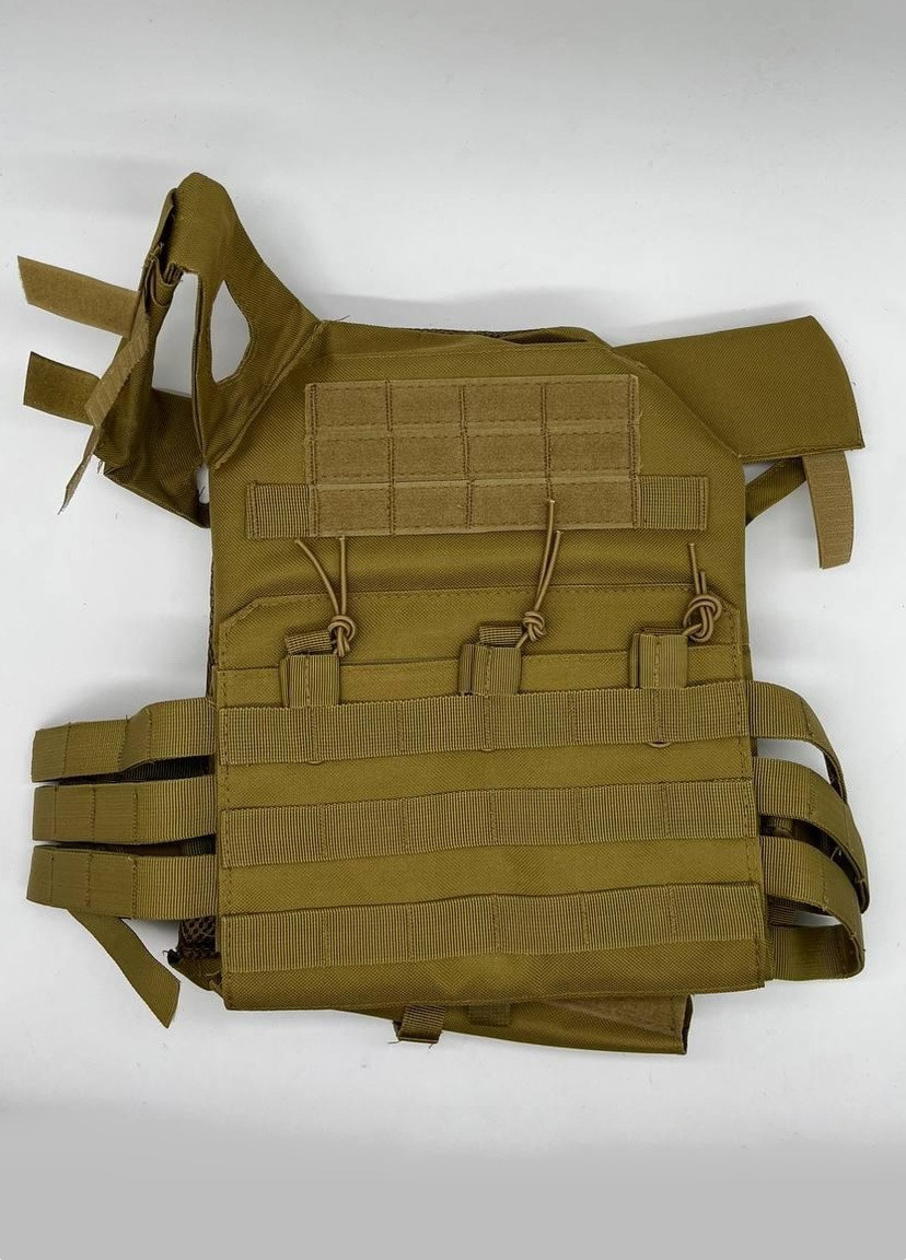 Жилет моллі тактичний плитоноска облегшена MOLLE койот пісочний військовий армійський No Brand (259503177)