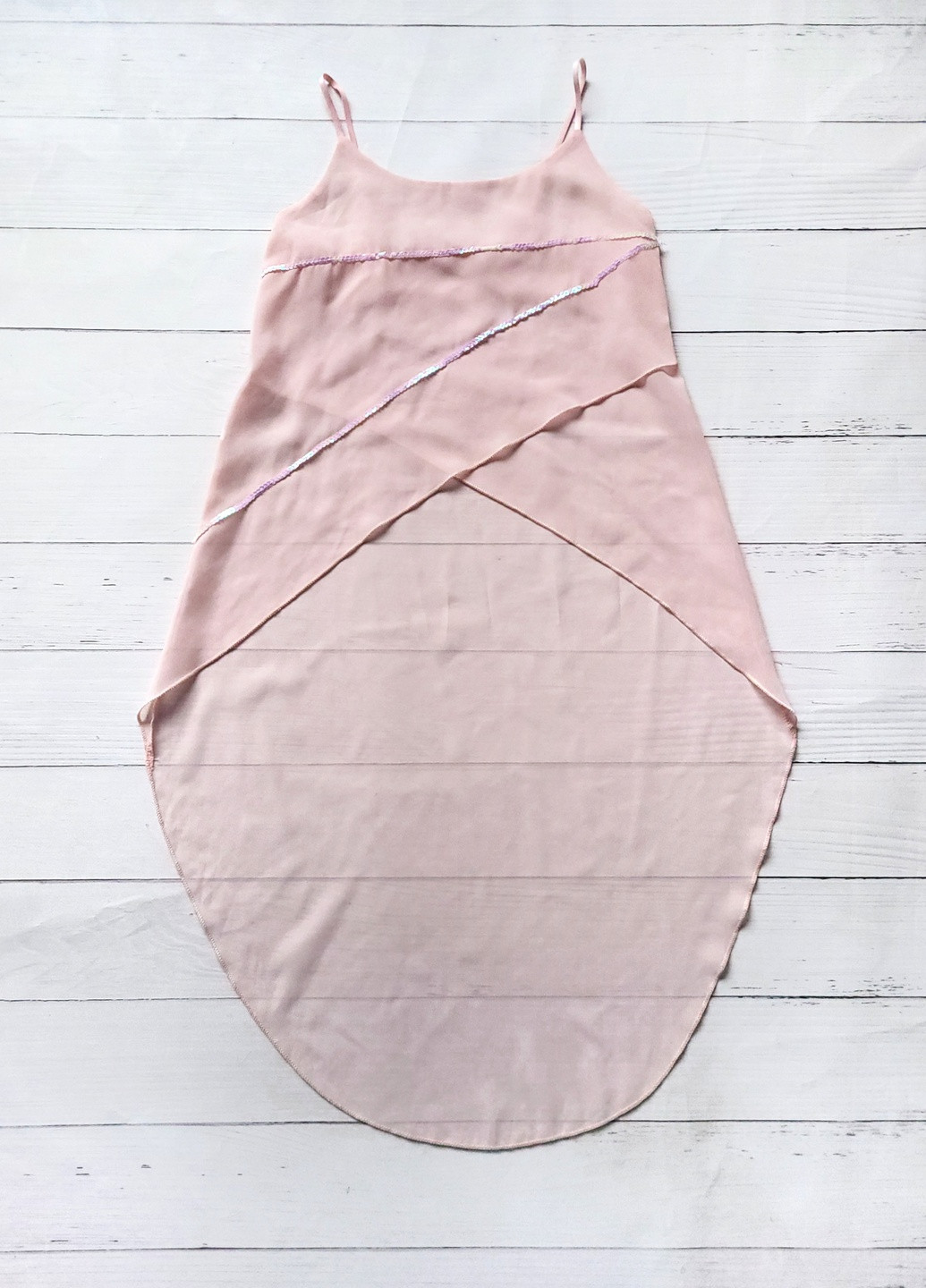 Майка-туника розовая удлиненная сзади No Brand — 258886223