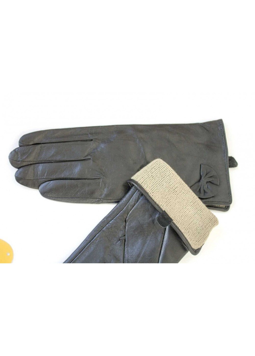 Женские кожаные перчатки чёрные 369s2 S Shust Gloves (261486900)
