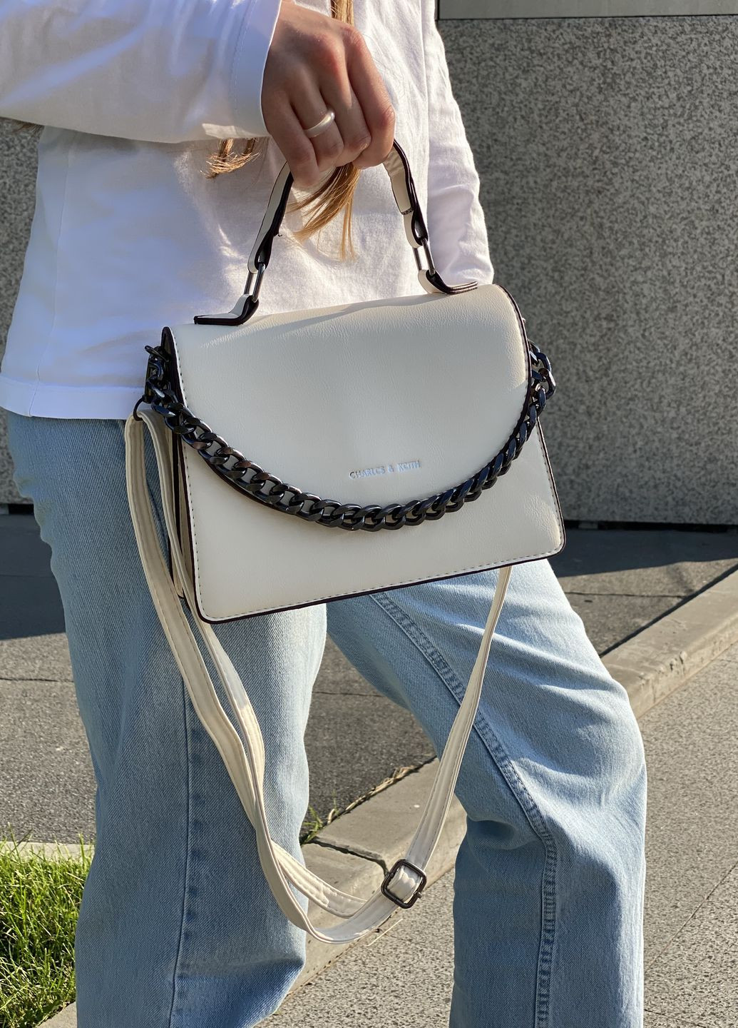Женская сумка кросс-боди белая молочная No Brand (270829160)