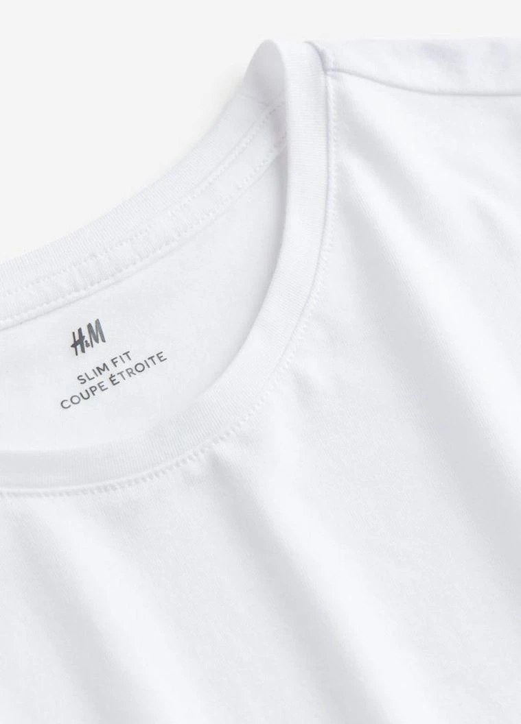 Біла футболка basic,білий, H&M