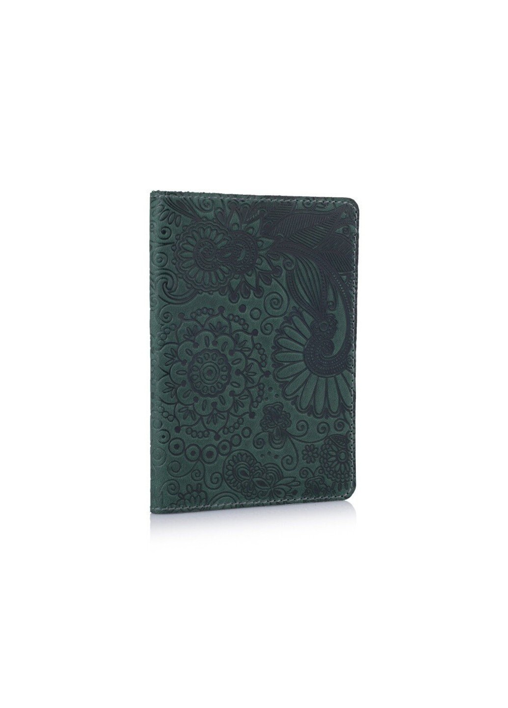 Обложка для паспорта из кожи HiArt PC-02 Mehendi Art Зелёный Hi Art (268371269)