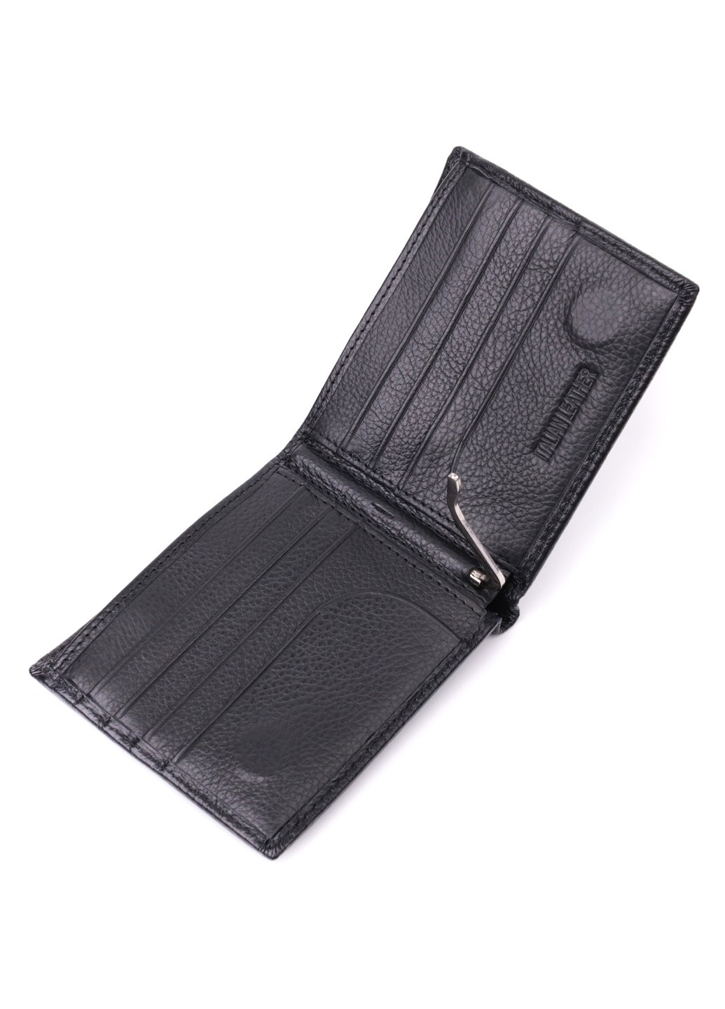 Чоловіче шкіряне портмоне із затискачем 22485 Чорний st leather (277980466)
