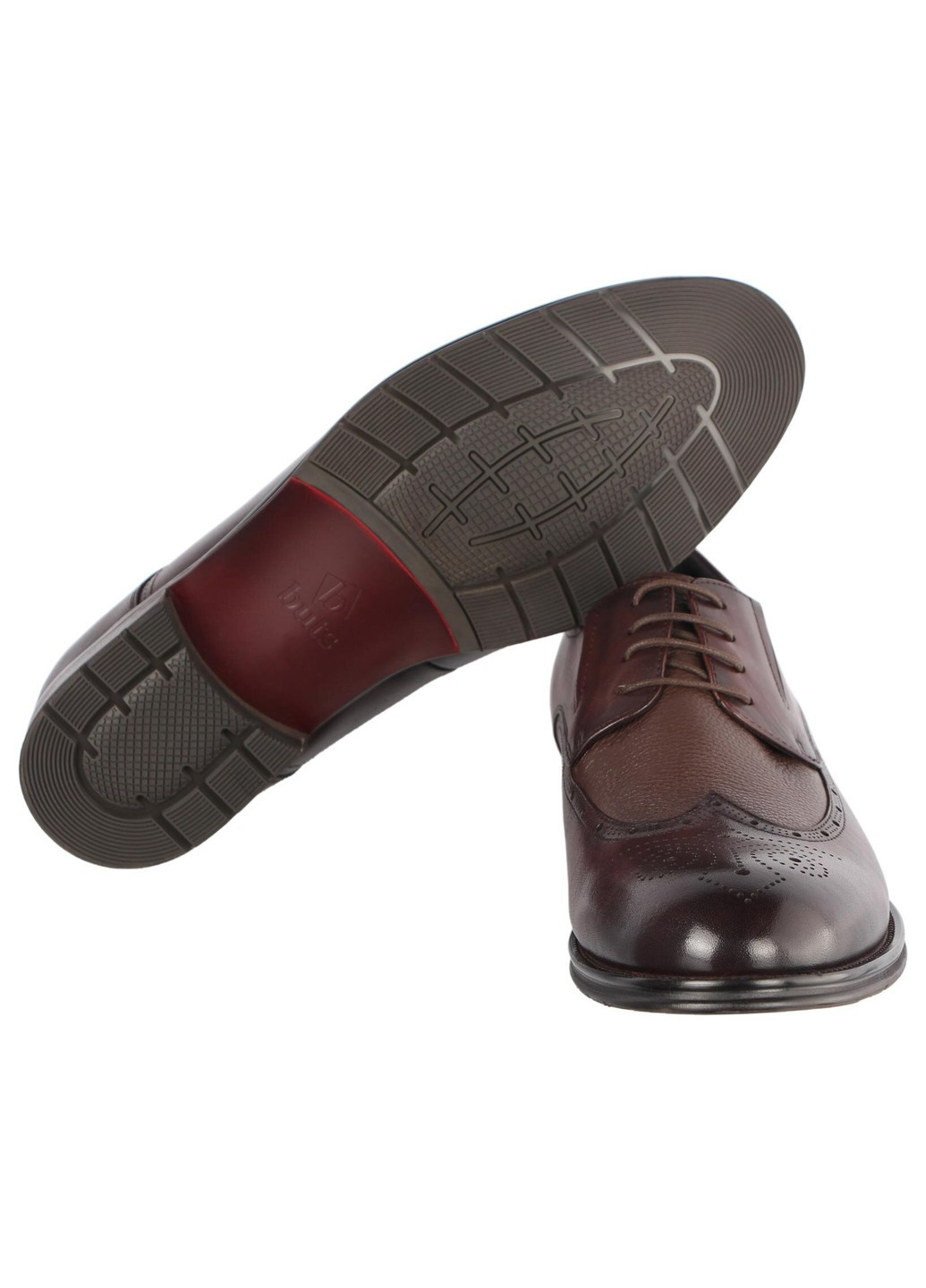 Коричневые мужские классические туфли 196421 Buts на шнурках