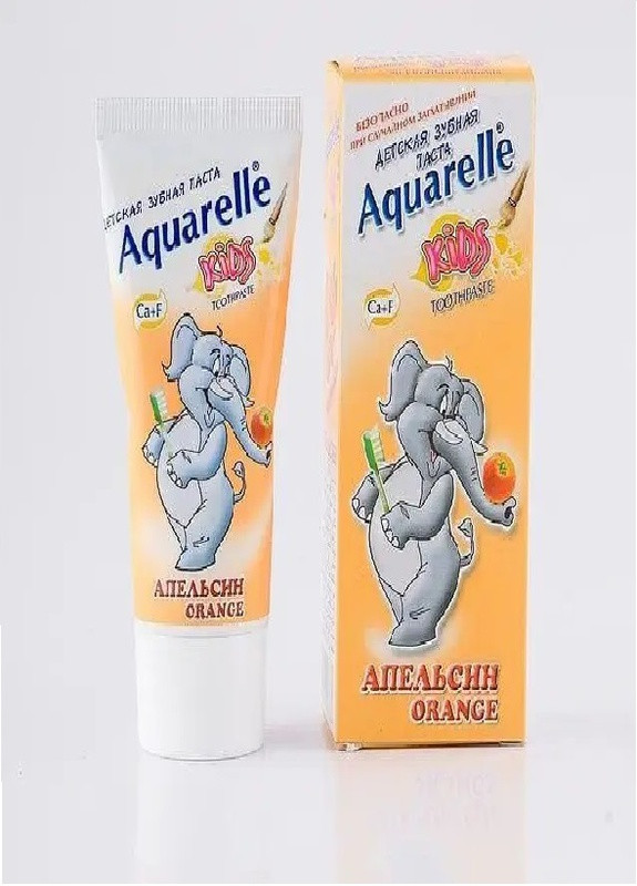 Зубная паста Kids для детей Апельсин 50 мл Aquarelle (258616067)