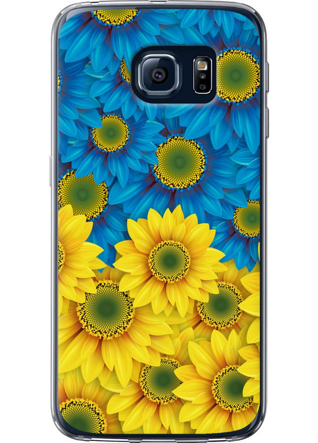Силиконовый чехол 'Жёлто-голубые цветы' для Endorphone samsung galaxy s6 g920 (257835652)