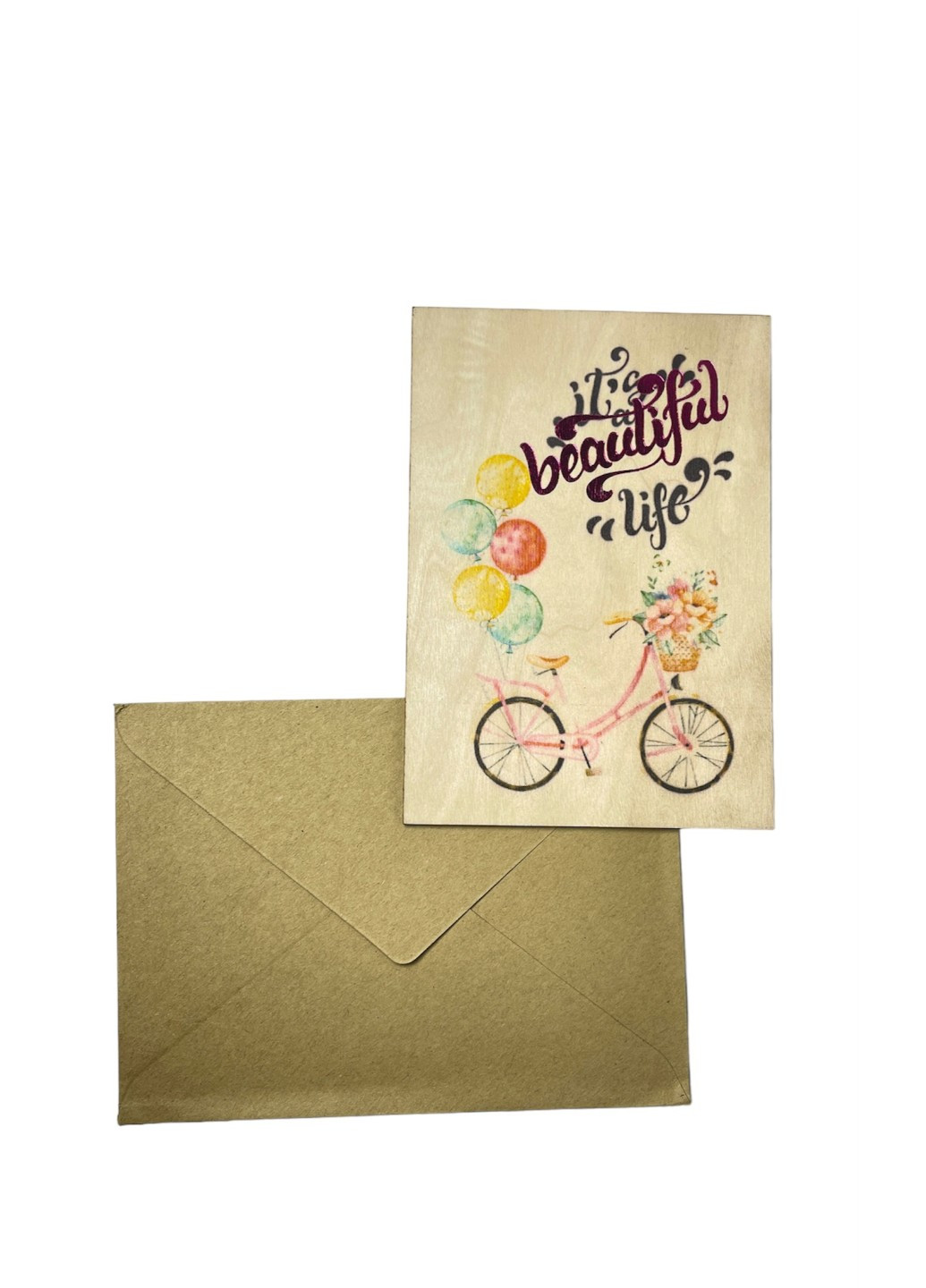 Дерев'яна вітальна листівка з конвертом Lidl (267501288)