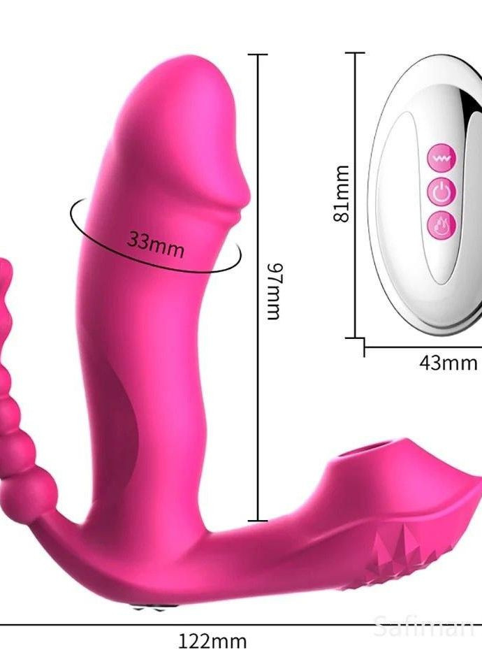 Клиторальный вибратор бабочка для женщин стимулятор точки G анальный и вагинальный стимулятор фиолет No Brand (269912841)