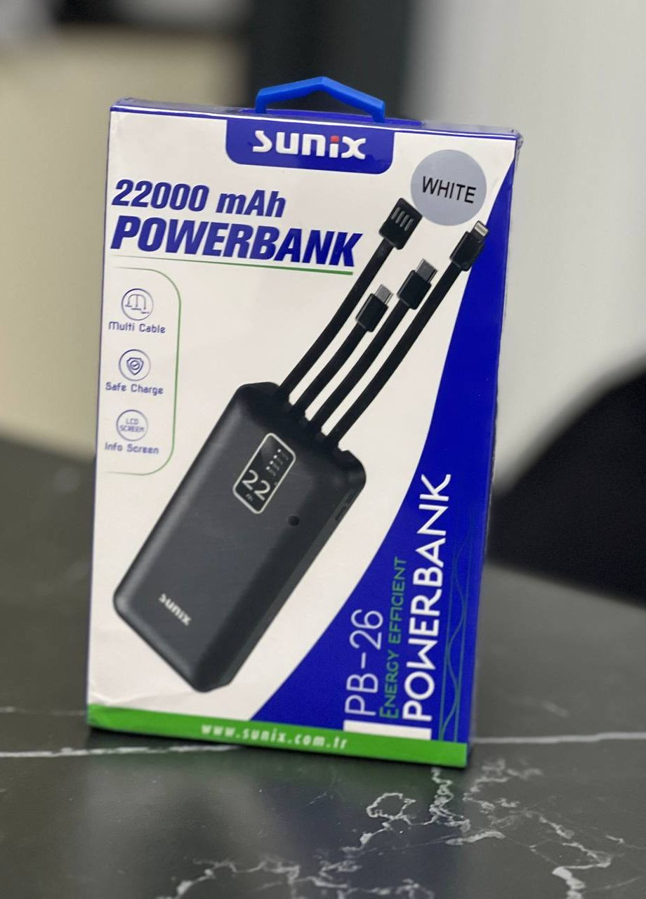 Портативная батарея универсальная Sunix PB-41 Power Bank 24000 mAh No Brand (268666758)