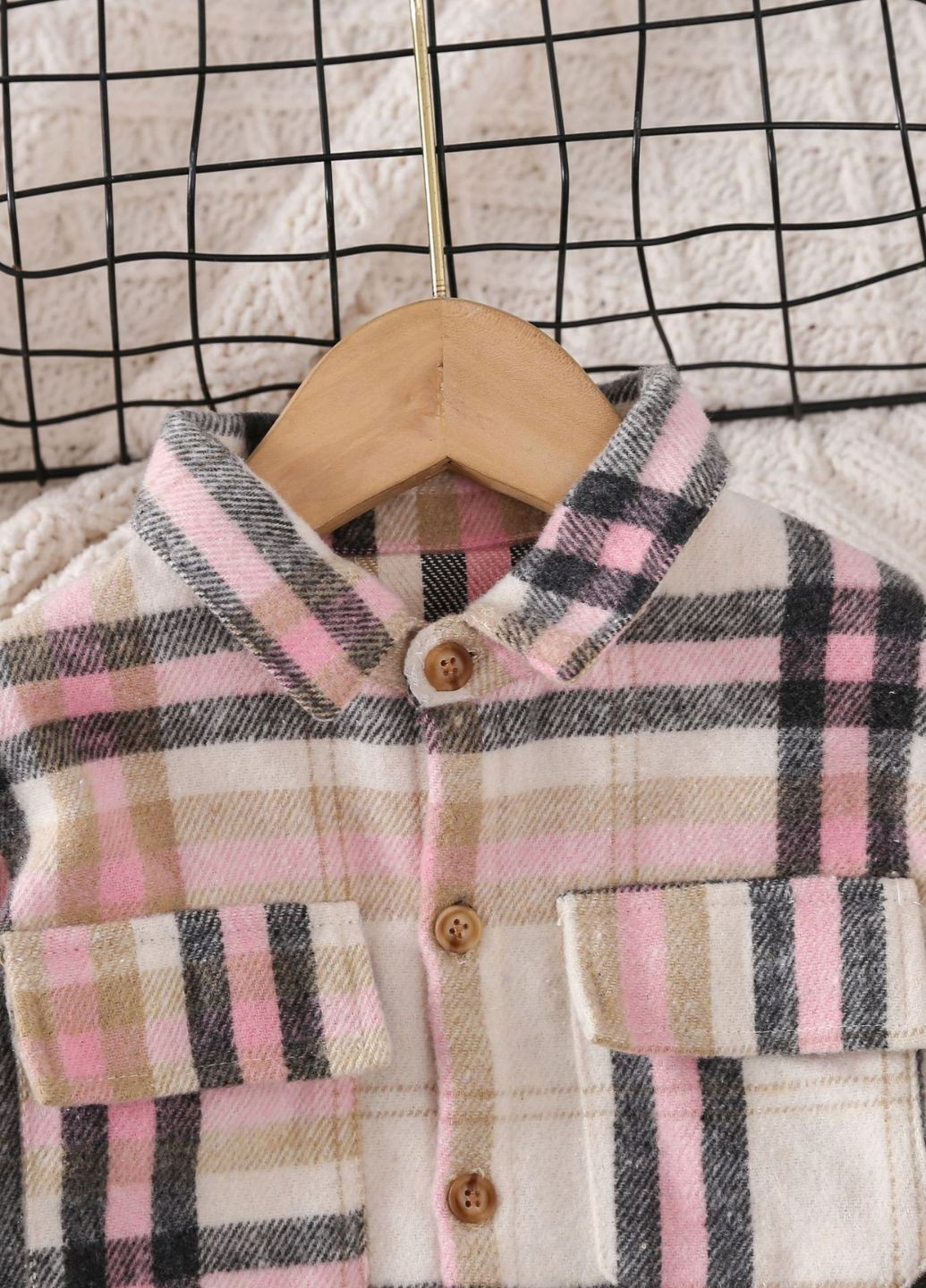 Тепла осіння байкова дитяча сорочка для дівчинки від 2 років No Brand (266701474)