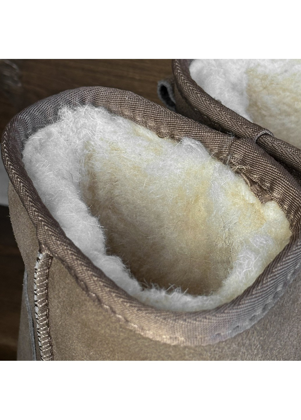 Зимние ботинки угги из натуральной замши и меха ITTS из натуральной замши
